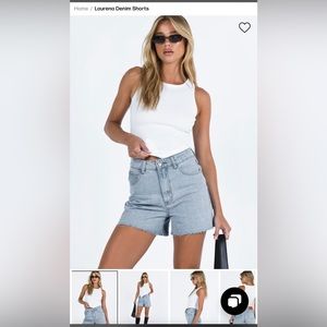 princess polly laurena denim short sz 10
